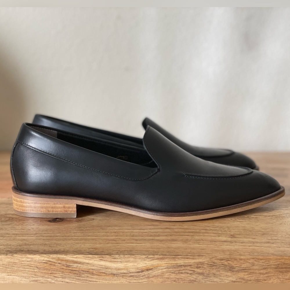 Italian Leather Everlane Loafers. Black. Sz 9 NEW